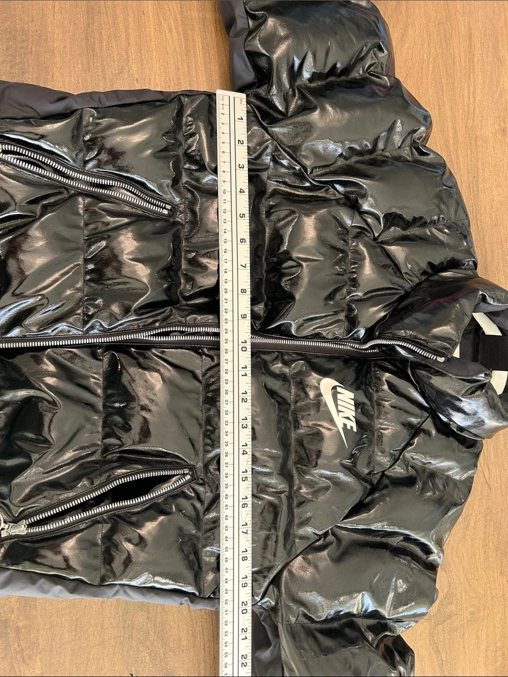 Nike Kids Glossy Black Puffer Coat